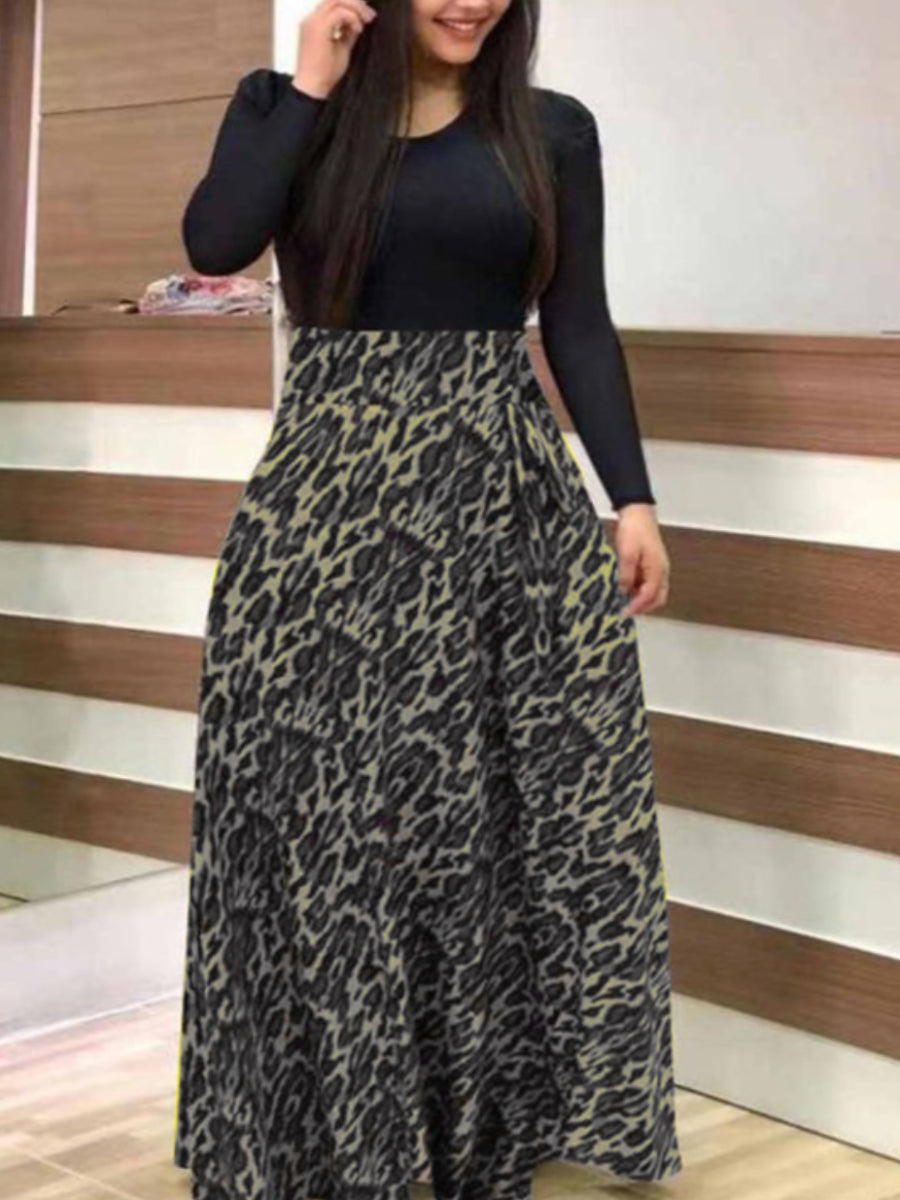 Plus Size Striped A Line Dress AC2013