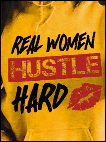 Plus Size Hustle Hard Lip Letter Print Kangaroo Pocket Tracksuit Set AR5015