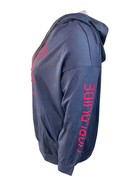 Plus Size Letter Print Kangaroo Pocket Oversized Hoodie BO5070 Furdela