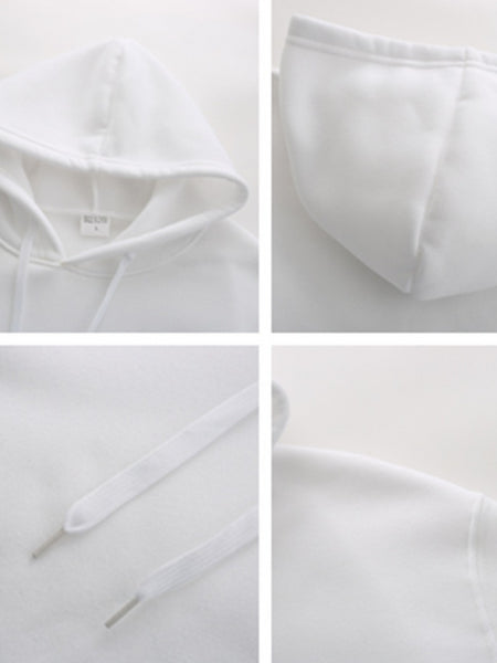 Plus Size Just Do It Letter Print Kangaroo Pocket Tracksuit Set AR802