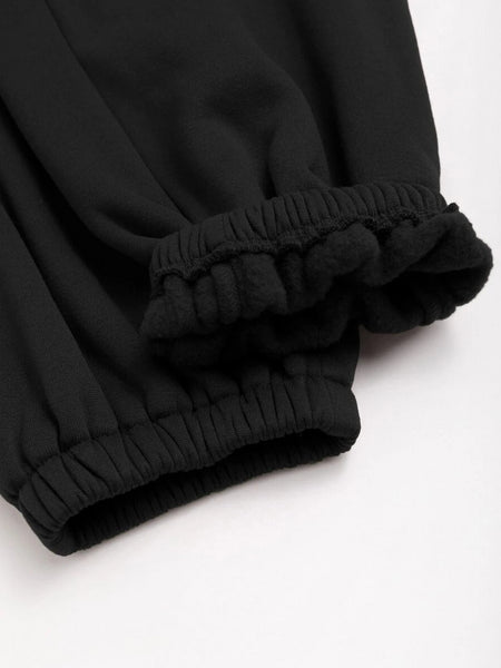 Plus Size Cartoon Print Kangaroo Pocket Tracksuit Set AT9047