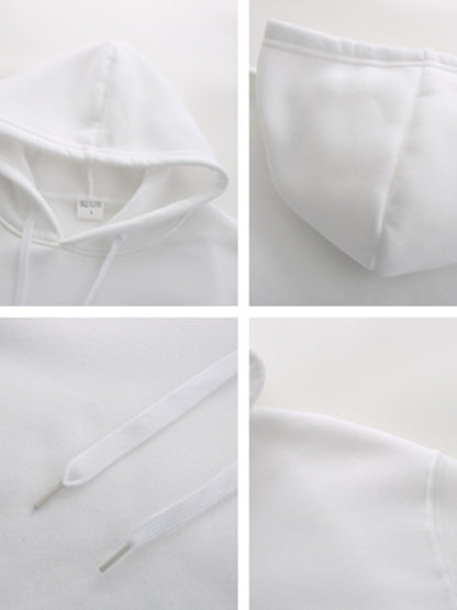 Plus Size Teddy Bear Letter Print Kangaroo Pocket Tracksuit Set AT9045