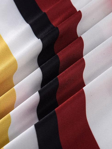 Plus Size Striped A Line Dress AC2013