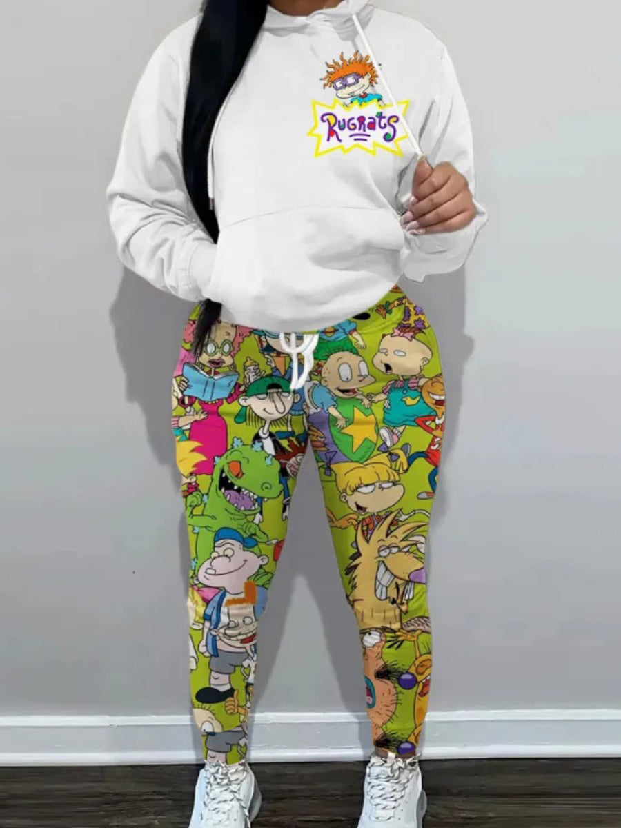 Cartoon Print Drawstring Sweatpants BO50100 Furdela