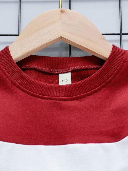 Unisex Kid Color lump Patchwork Pants Set BO1146