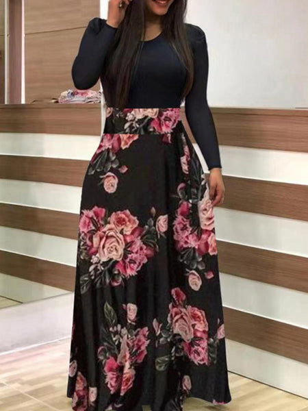 Plus Size Striped A Line Dress AC2013