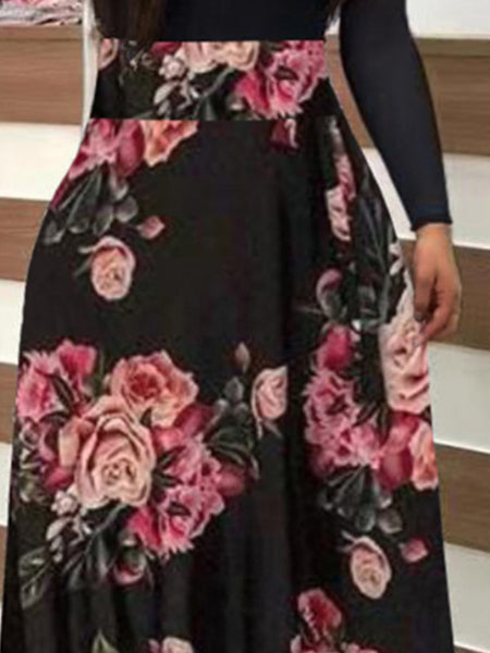 Plus Size Striped A Line Dress AC2013