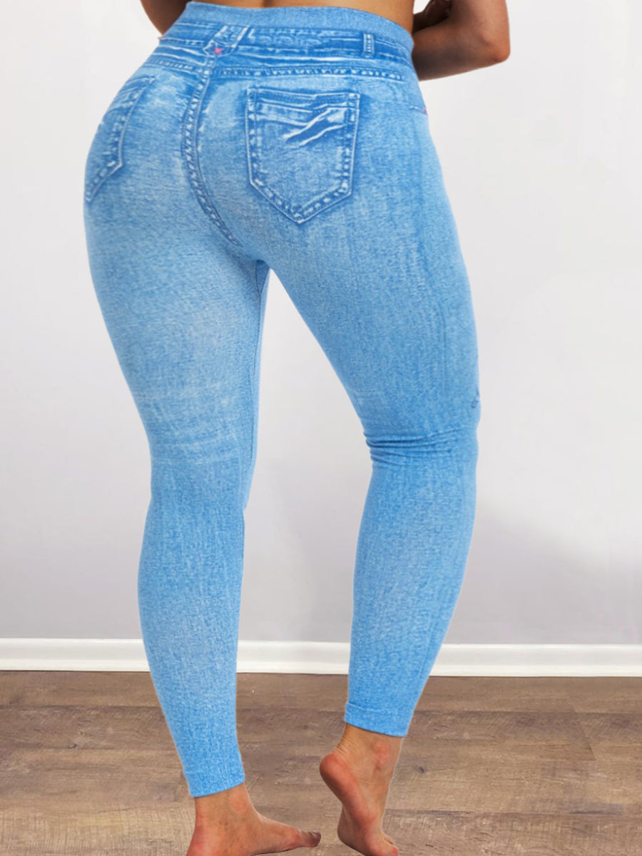 Plus Size High Waist Butterfly Letter Print Pants BO3019