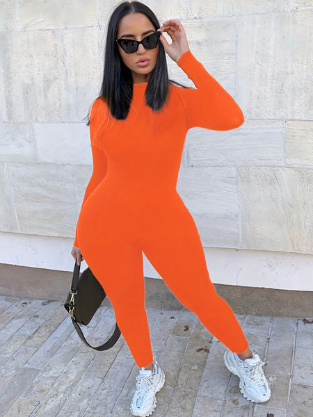 Gradient Money Letter Print Skinny Jumpsuit AC2034