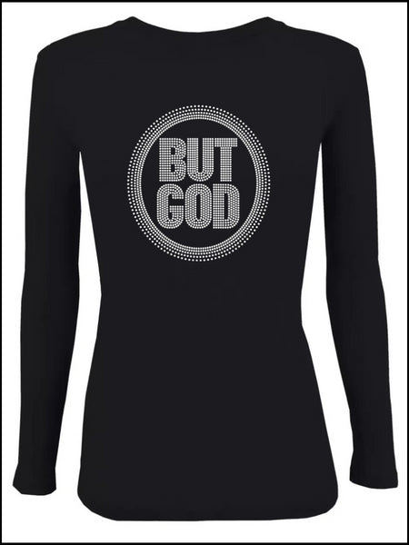 Plus Size Rhinestone Letter Decor T-shirt BO2115