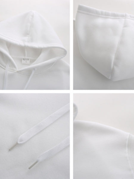 Plus Size Letter Print Kangaroo Pocket Hoodie BO5096 Furdela