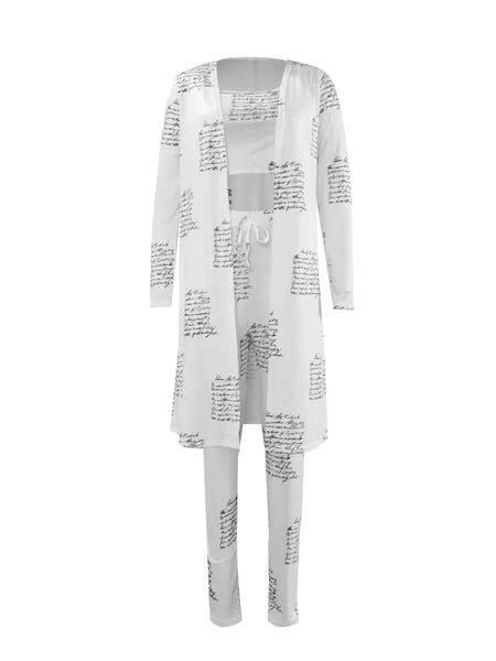 Cami Geometric Print Drawstring Three Piece Pants Set BO5084 Furdela