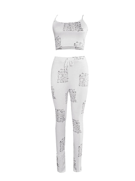 Cami Mixed Print Drawstring Three Piece Pants Set BO50103 Furdela