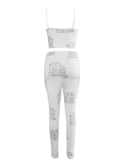 Cami Geometric Print Drawstring Three Piece Pants Set BO5084 Furdela