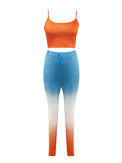 Cami Geometric Print Drawstring Three Piece Pants Set BO5084 Furdela