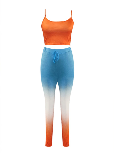 Cami Mixed Print Drawstring Three Piece Pants Set BO50103 Furdela