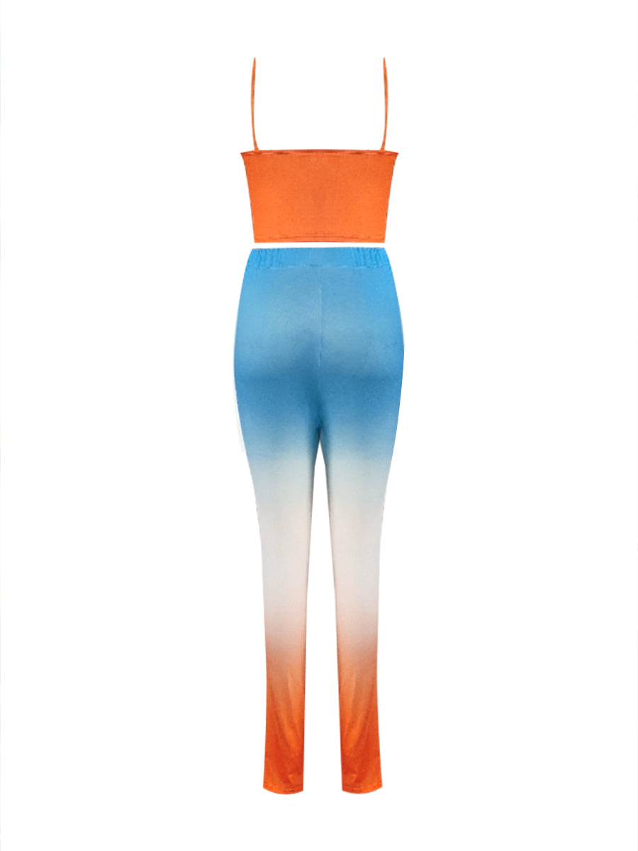 Cami Geometric Print Drawstring Three Piece Pants Set BO5084 Furdela