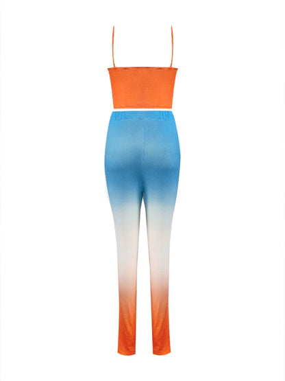 Cami Mixed Print Drawstring Three Piece Pants Set BO50103 Furdela