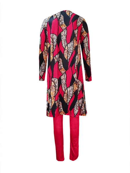 Cami Mixed Print Drawstring Three Piece Pants Set BO50103 Furdela