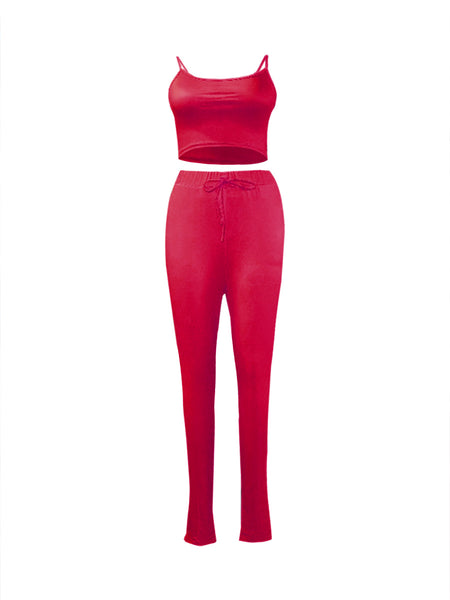 Cami Mixed Print Drawstring Three Piece Pants Set BO50103 Furdela