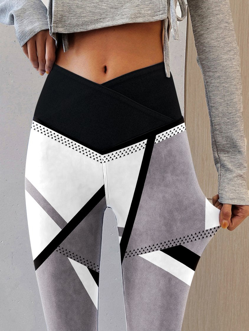 Tight Color Block Casual Leggings BB33