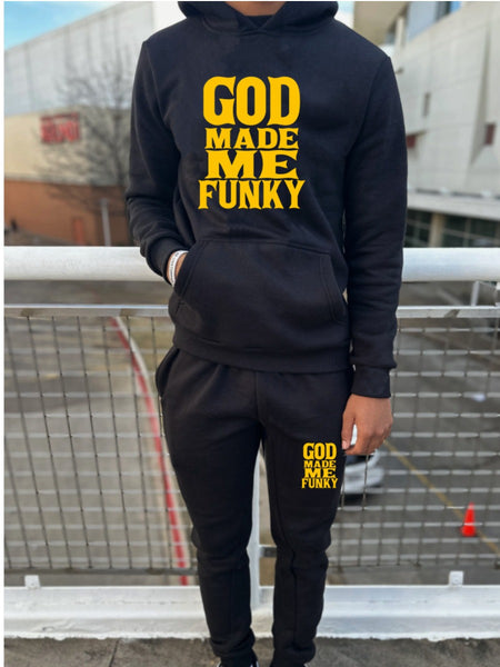 Men Letter Print Kangaroo Pocket Tracksuit Set AT8024