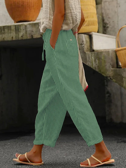 Striped Loose Casual Pants  WX116