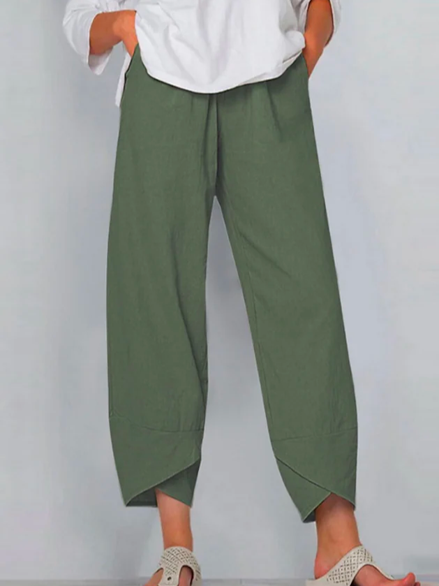 Women Cotton Pants Spring Summer Casual Pants MMy48