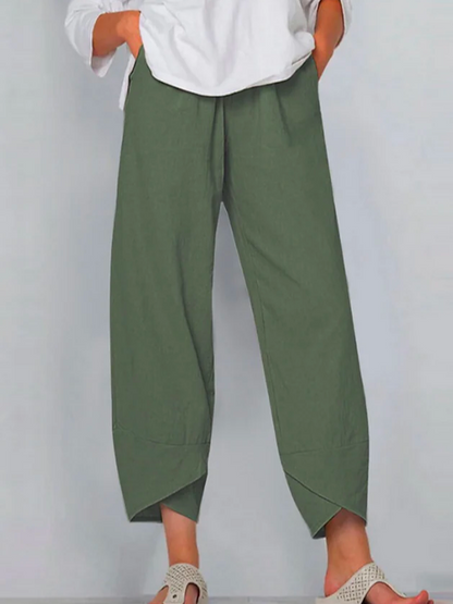 Women Cotton Pants Spring Summer Casual Pants MMy48