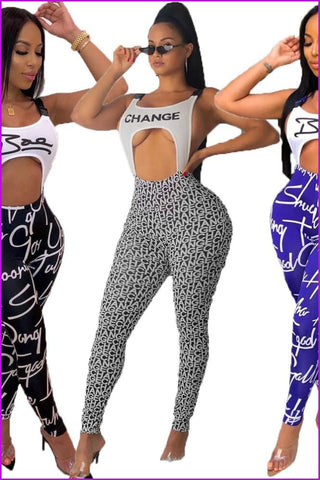 3 Color Contrast Letter Print Rompers - Furdela