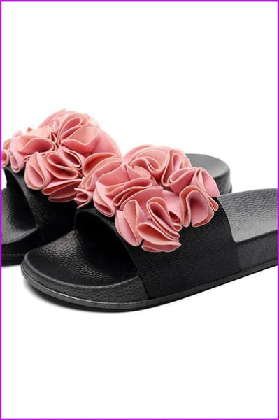 3 Colors Flower Slippers Sandles F151 - Furdela