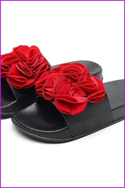 3 Colors Flower Slippers Sandles F151 - Furdela