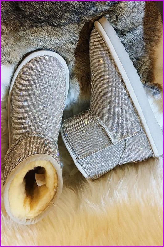 3 Colors Glitter Boots F300 - Furdela