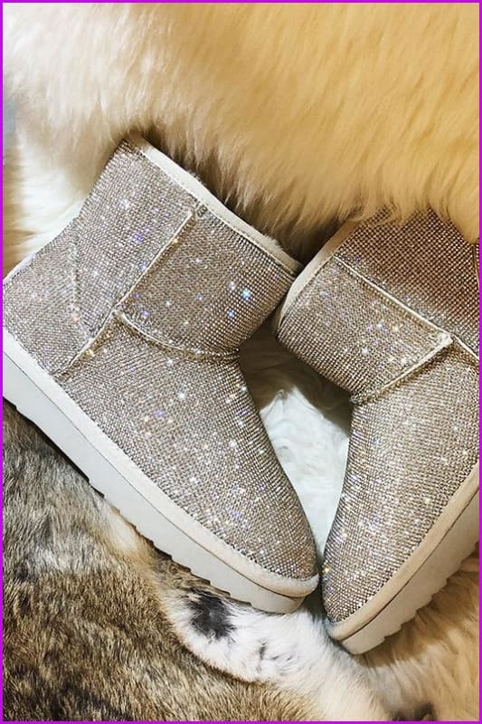 3 Colors Glitter Boots F300 - Furdela