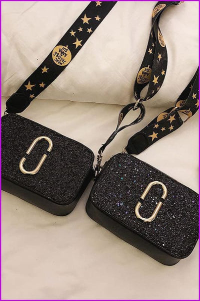 3 Colors Ladies Sequin Square Cross Body Bag - Furdela