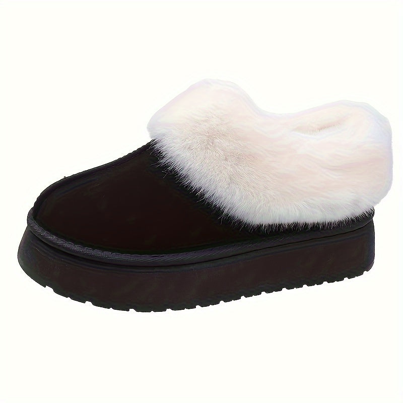 Fall Aesthetic Thermal Plush Lined Furry Snow Boots RG6710 Furdela