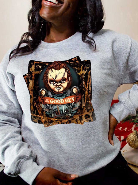 Plus Size Figure Letter Print Sweatshirt AR70120