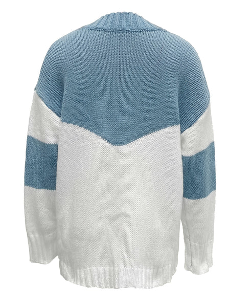 Casual V Neck Long Sleeve Sweater DT4974 Furdela