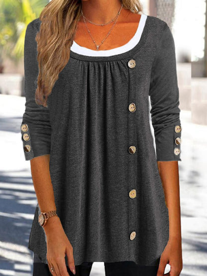 Plain Casual Loose T-Shirt  QH118