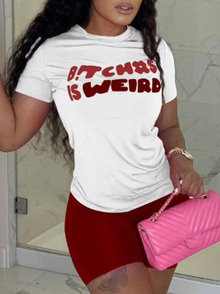 Letter Print Regular Fit Shorts Set AR5044