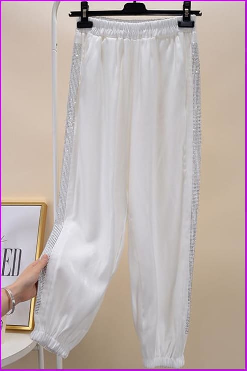 4 Colors Bling Bling Loose Pants F117 - Furdela