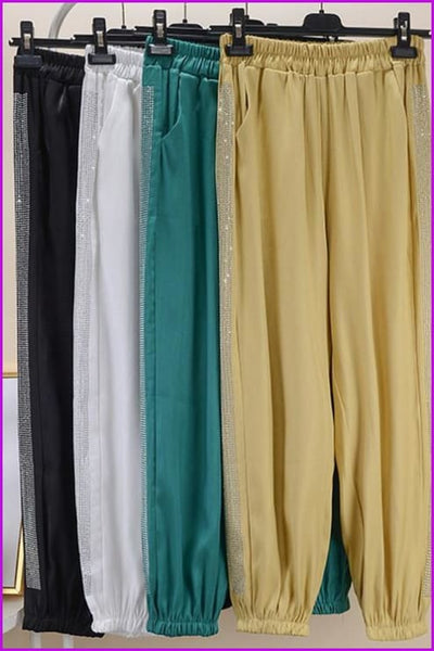 4 Colors Bling Bling Loose Pants F117 - Furdela