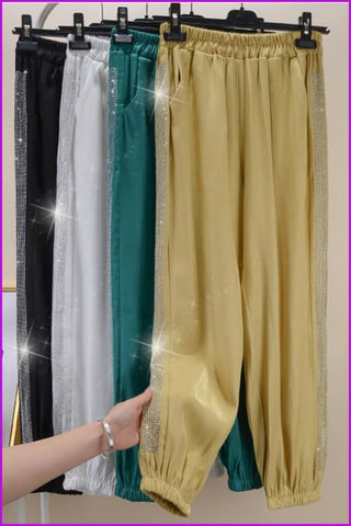 4 Colors Bling Bling Loose Pants F117 - Furdela