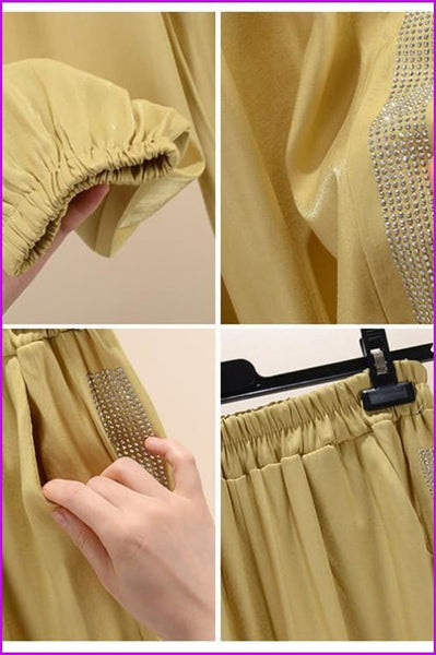 4 Colors Bling Bling Loose Pants F117 - Furdela