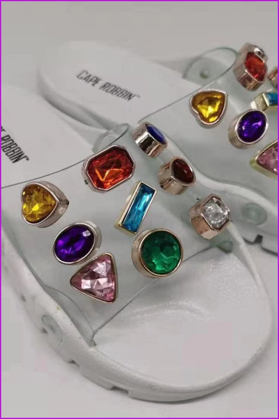 4 Colors Crystal Slippers Sandles F165 - Furdela Wholesale