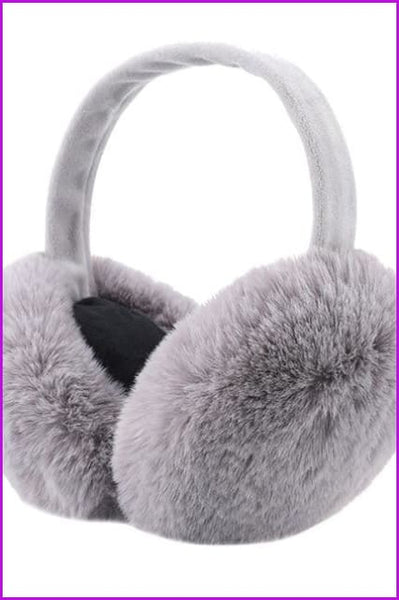 4 Colors Faux Fur Winter Earmuffs - Furdela