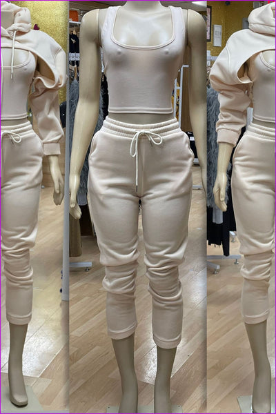 4 Colors Hoodie Three pieces Set tracksuit - Furdela