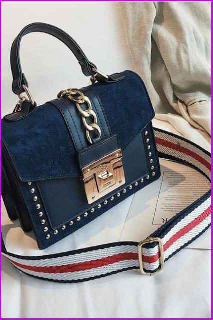 4 Colors Rivet Chain PU Lady Handbag/Cross Body Bag F105 - Furdela