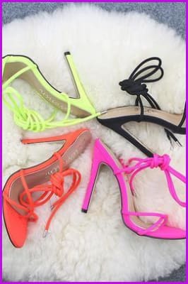 4 Colors Sweet Laced High Heel Sandals F159 - Furdela