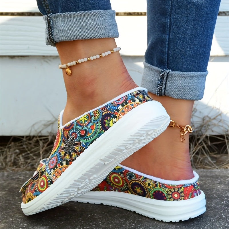 Women's Floral Print Canvas Shoes AT9852 Furdela